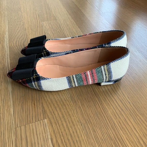 SOLD J. Crew Pointed-toe flats in snowy Stewart tartan - Picture 7 of 15